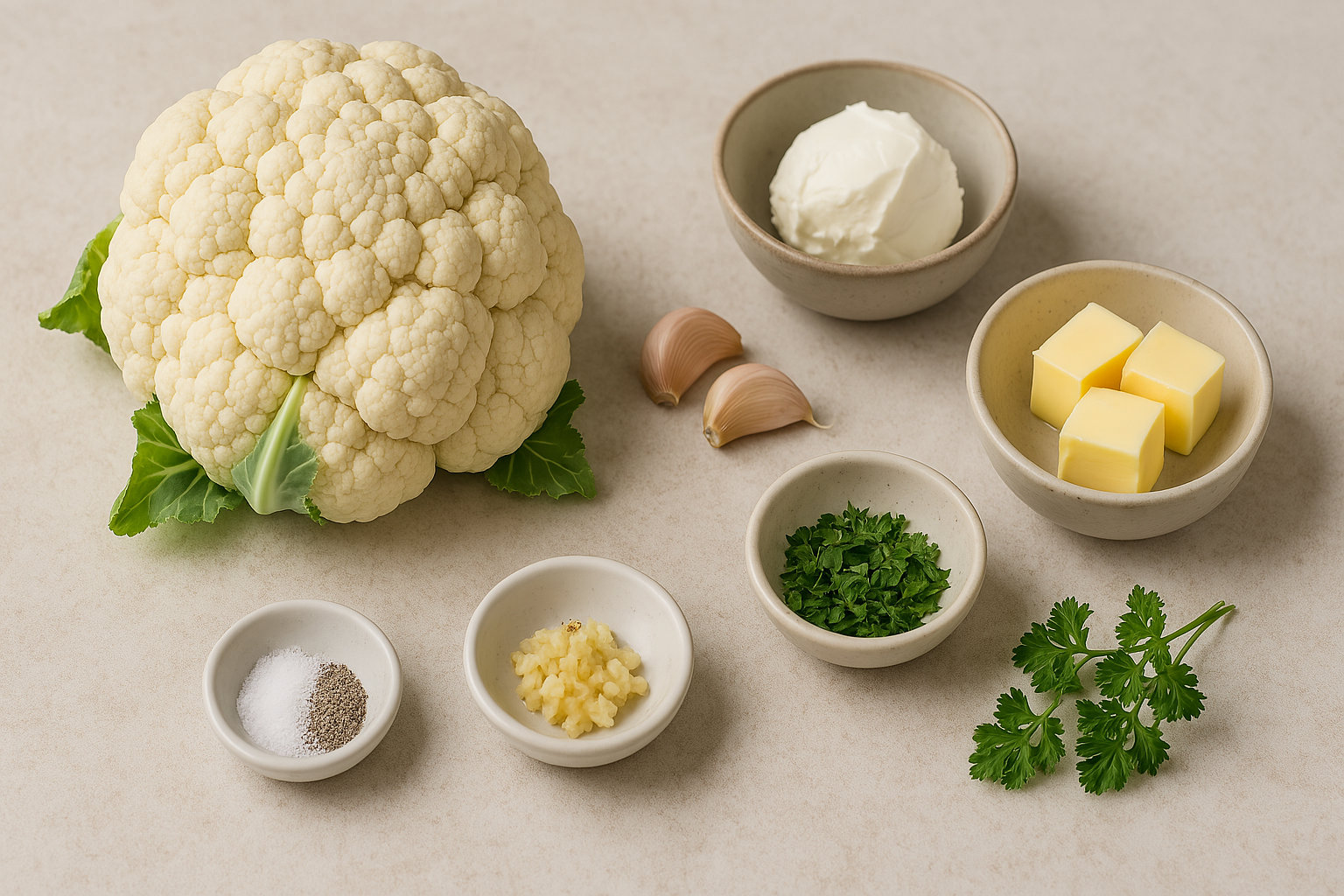 Creamy-Cauliflower-Mash-with-Garlic-and-Herb Butter-ingredients-01