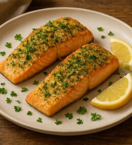 Keto Herb-Crusted Baked Salmon