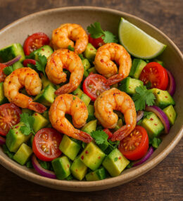 Keto Spicy Prawn & Avocado Salad