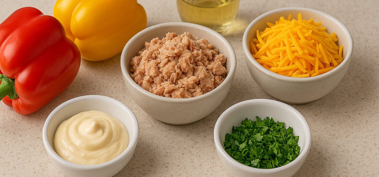 Keto-Tuna-Melt-Stuffed-Peppers-ingredients-01
