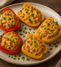 Tuna Melt Stuffed Peppers