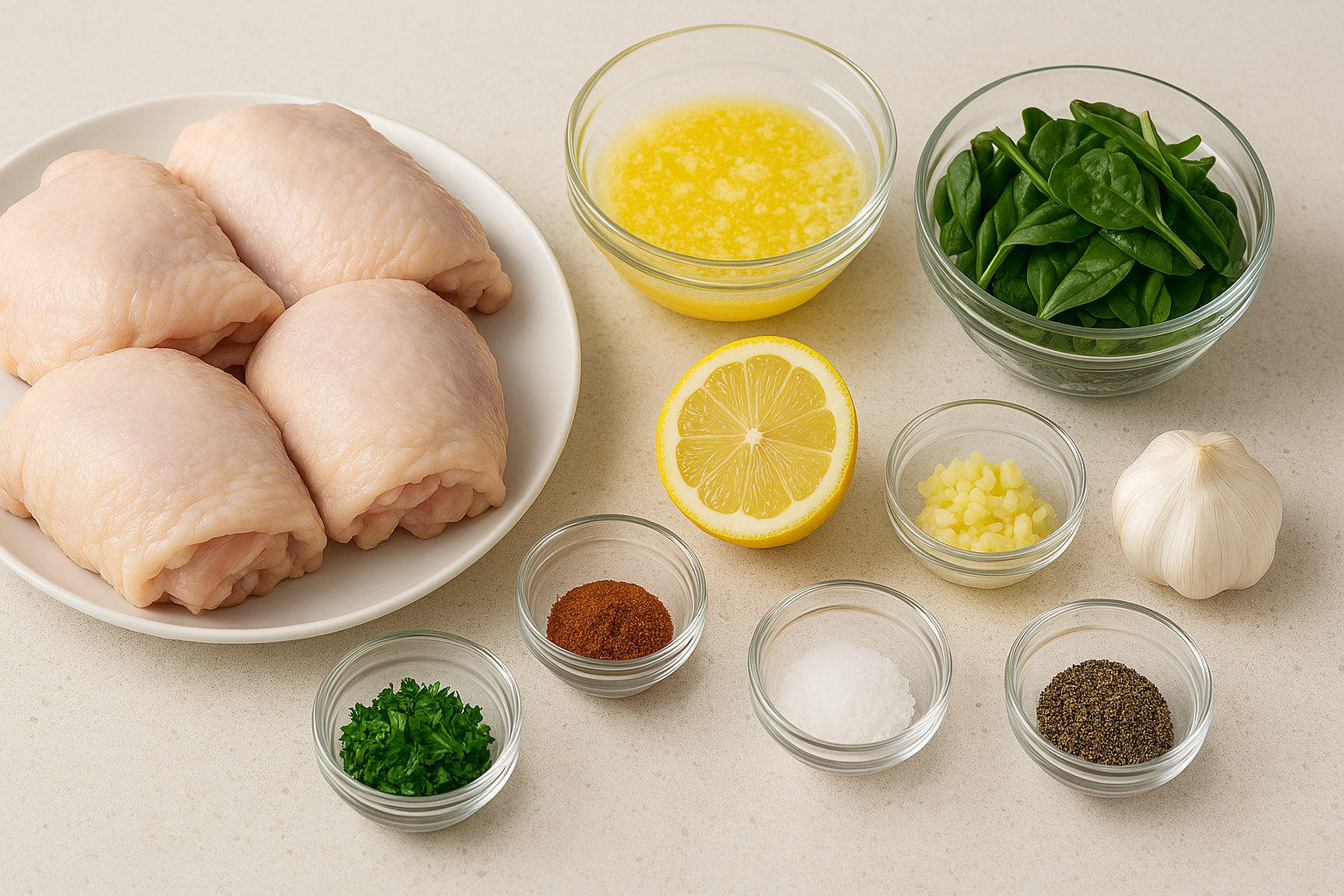 Pan-Seared-Garlic-Butter-Chicken-Thighs-ingredients-01