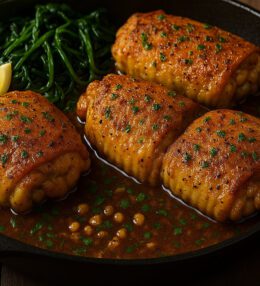 Pan-Seared Garlic Butter Chicken Thighs